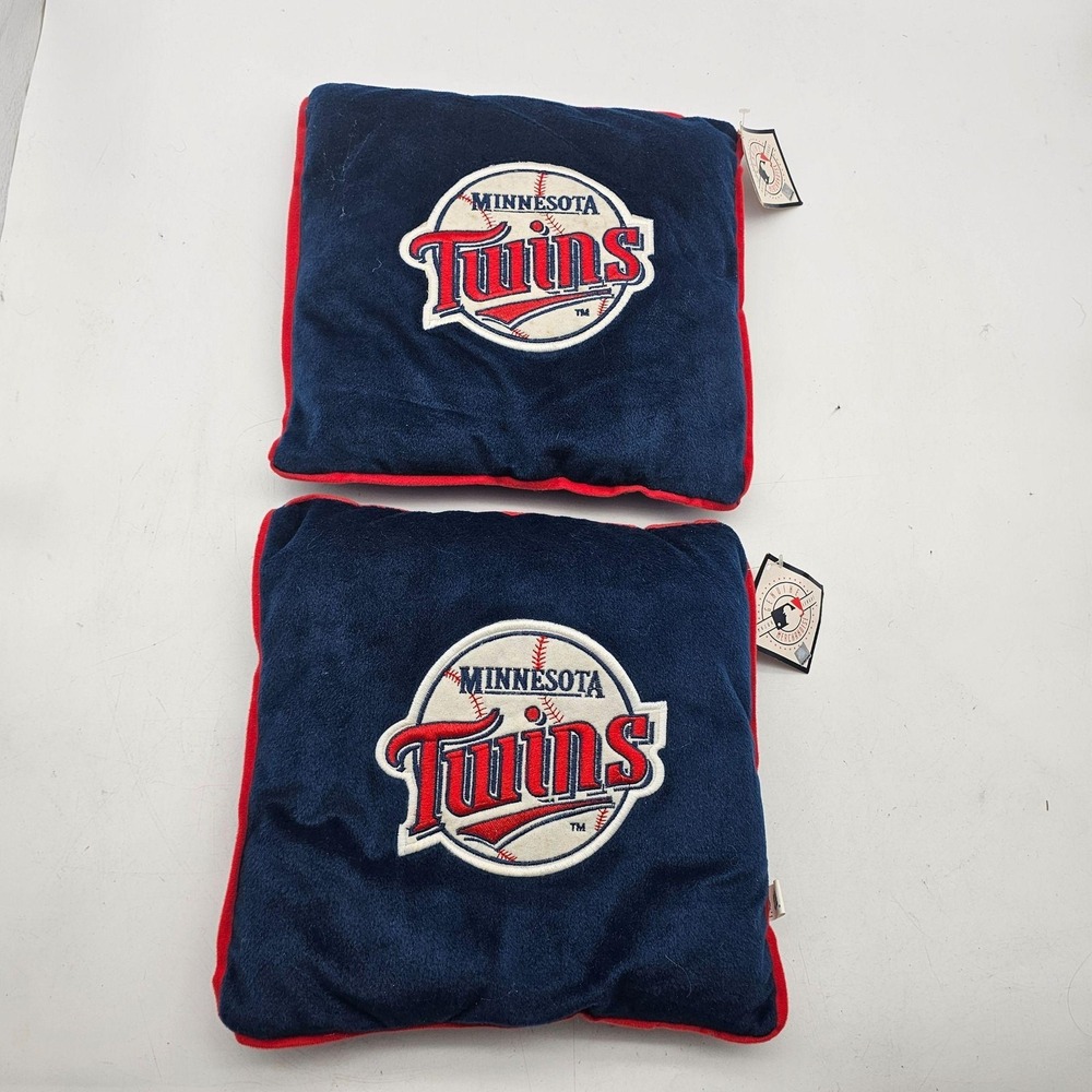 Vtg Minnesota Twins Seat Cushion Pair One Size Blue MLB Baseball Good Stuff